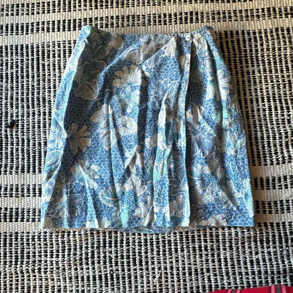 Charter Club Blue Floral Mini Skirt